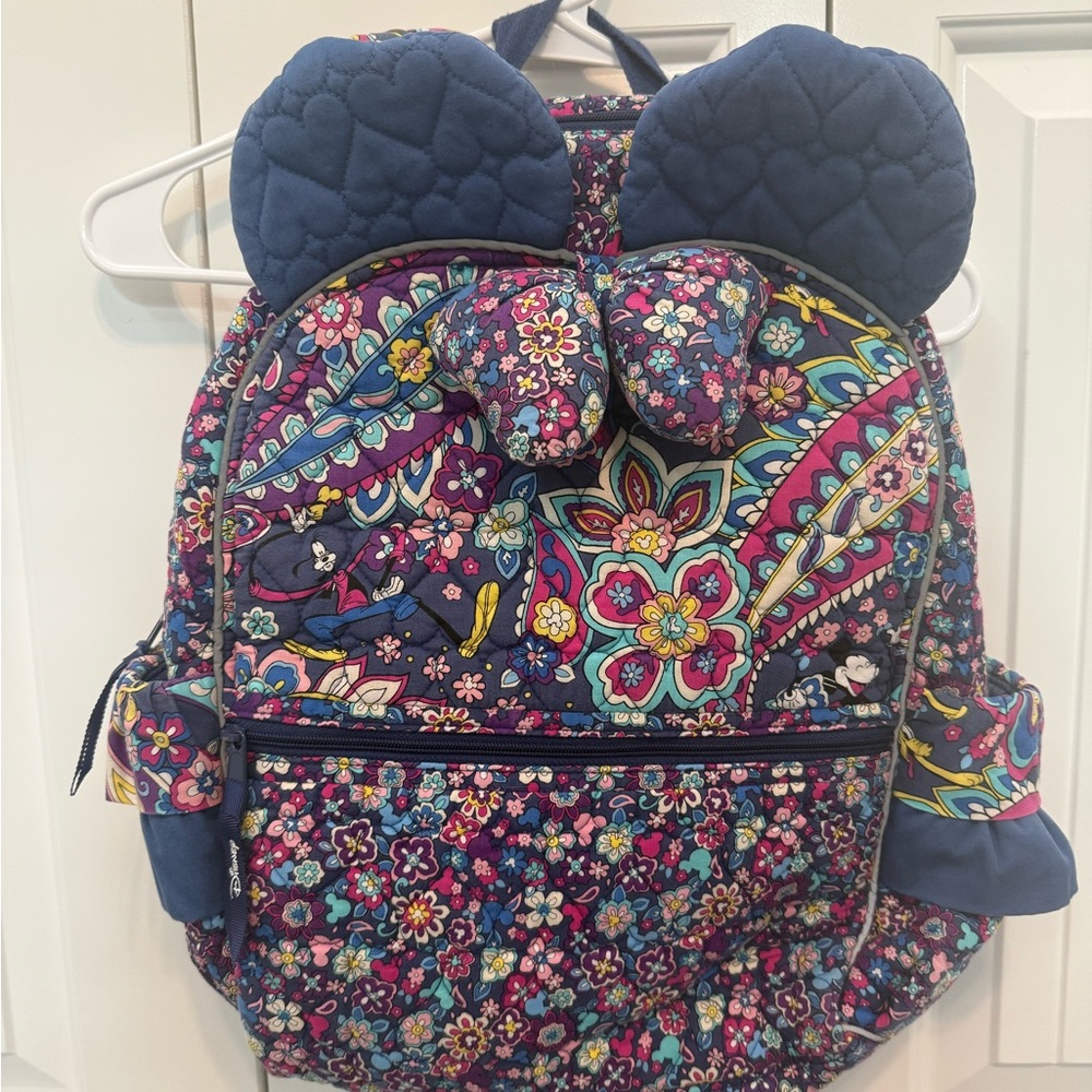 Vera Bradley Kids Backpack - Floral Blue and Pink